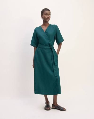 Linen Wrap Dress